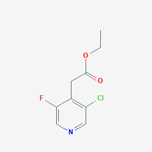 molecular formula C9H9ClFNO2 B15523488 Ethyl 3-chloro-5-fluoropyridine-4-acetate 