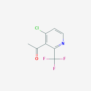 molecular formula C8H5ClF3NO B15523520 1-[4-Chloro-2-(trifluoromethyl)pyridin-3-YL]ethanone 