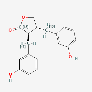 (3R,4R)-3,4-bis[(3-hydroxyphenyl)(113C)methyl](213C)oxolan-2-one