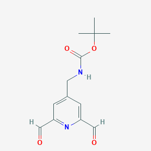 molecular formula C13H16N2O4 B15523544 Tert-butyl (2,6-diformylpyridin-4-YL)methylcarbamate 