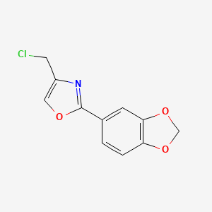 2-(Benzo[D][1,3]dioxol-5-YL)-4-(chloromethyl)oxazole