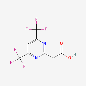 molecular formula C8H4F6N2O2 B15523580 [4,6-Bis(trifluoromethyl)pyrimidin-2-YL]acetic acid CAS No. 944902-38-9