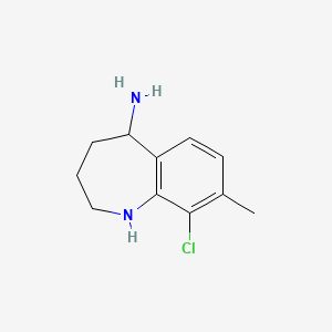 molecular formula C11H15ClN2 B15523585 9-Chloro-8-methyl-2,3,4,5-tetrahydro-1H-benzo[B]azepin-5-ylamine 