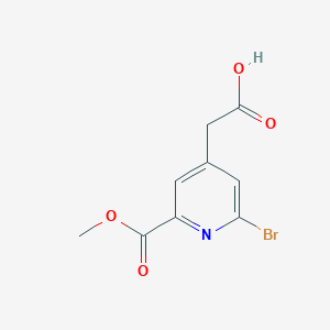 molecular formula C9H8BrNO4 B15523620 [2-Bromo-6-(methoxycarbonyl)pyridin-4-YL]acetic acid 