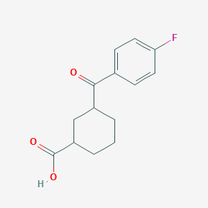 molecular formula C14H15FO3 B15523625 3-(4-Fluorobenzoyl)cyclohexane-1-carboxylic acid 