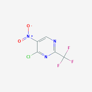 molecular formula C5HClF3N3O2 B15523626 4-Chloro-5-nitro-2-(trifluoromethyl)pyrimidine 