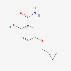 molecular formula C11H13NO3 B15523630 5-(Cyclopropylmethoxy)-2-hydroxybenzamide 