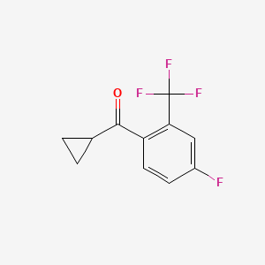 molecular formula C11H8F4O B15523662 Cyclopropyl(4-fluoro-2-(trifluoromethyl)phenyl)methanone 