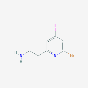 2-(6-Bromo-4-iodopyridin-2-YL)ethanamine