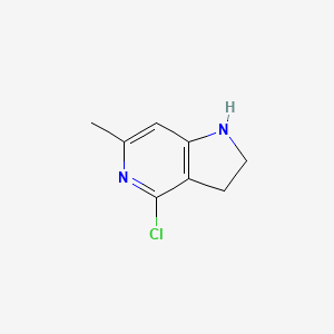 molecular formula C8H9ClN2 B15523700 4-Chloro-6-methyl-2,3-dihydro-1H-pyrrolo[3,2-C]pyridine 