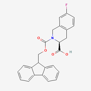 molecular formula C25H20FNO4 B15523708 Fmoc-4-oxo-4-(pyrrolidin-1-yl)-L-Abu-OH 