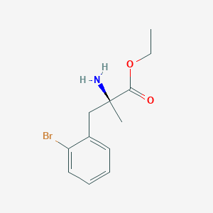 Alanine, 3-(O-bromophenyl)-2-methyl, ethyl ester