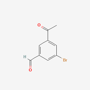 molecular formula C9H7BrO2 B15523816 3-Acetyl-5-bromobenzaldehyde 