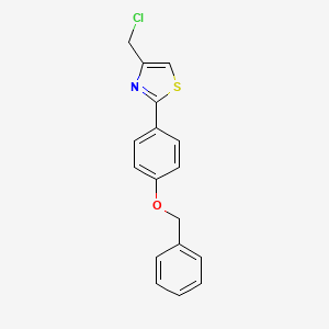 molecular formula C17H14ClNOS B15523824 2-(4-Benzyloxy-phenyl)-4-chloromethyl-thiazole 