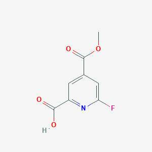 molecular formula C8H6FNO4 B15524030 6-Fluoro-4-(methoxycarbonyl)pyridine-2-carboxylic acid 