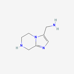 molecular formula C7H12N4 B15524044 (5,6,7,8-Tetrahydroimidazo[1,2-A]pyrazin-3-YL)methanamine 