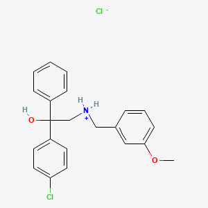 molecular formula C22H23Cl2NO2 B15524046 2-(4-chlorophenyl)-2-hydroxy-N-(3-methoxybenzyl)-2-phenyl-1-ethanaminium chloride 