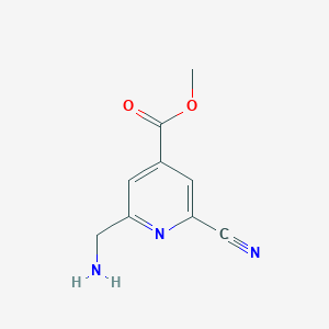 molecular formula C9H9N3O2 B15524064 Methyl 2-(aminomethyl)-6-cyanoisonicotinate 