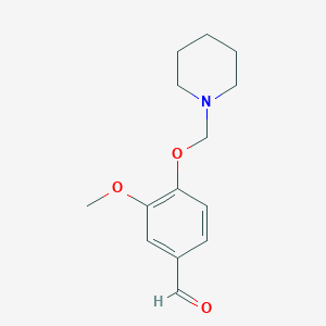 molecular formula C14H19NO3 B15524070 3-Methoxy-4-(piperidin-1-ylmethoxy)benzaldehyde 