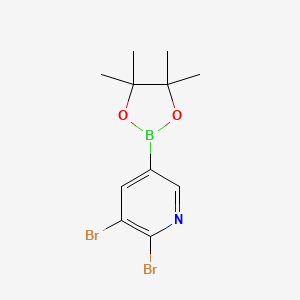 molecular formula C11H14BBr2NO2 B15524072 2,3-Dibromo-5-(4,4,5,5-tetramethyl-1,3,2-dioxaborolan-2-YL)pyridine 