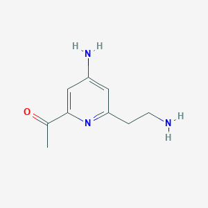 molecular formula C9H13N3O B15524084 1-[4-Amino-6-(2-aminoethyl)pyridin-2-YL]ethanone CAS No. 1393567-30-0