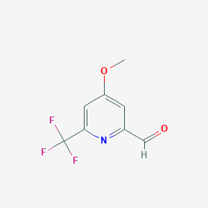 molecular formula C8H6F3NO2 B15524103 4-Methoxy-6-(trifluoromethyl)picolinaldehyde 