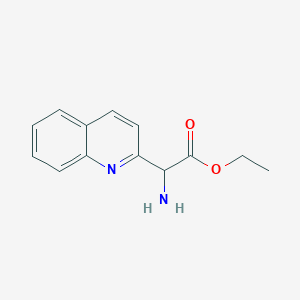 molecular formula C13H14N2O2 B15524151 Amino-quinolin-2-YL-acetic acid ethyl ester 