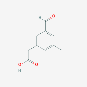 molecular formula C10H10O3 B15524157 (3-Formyl-5-methylphenyl)acetic acid 