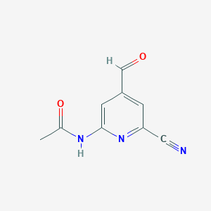 molecular formula C9H7N3O2 B15524171 N-(6-Cyano-4-formylpyridin-2-YL)acetamide 