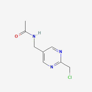 molecular formula C8H10ClN3O B15524242 N-((2-(Chloromethyl)pyrimidin-5-yl)methyl)acetamide 