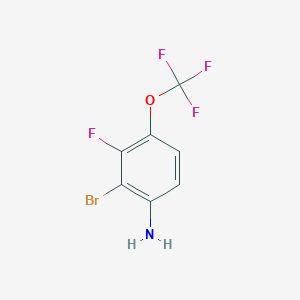 molecular formula C7H4BrF4NO B15524267 2-Bromo-3-fluoro-4-(trifluoromethoxy)aniline 