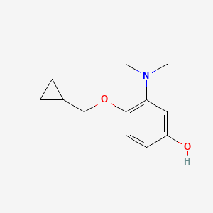 molecular formula C12H17NO2 B15524288 4-(Cyclopropylmethoxy)-3-(dimethylamino)phenol 