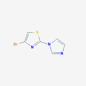 molecular formula C6H4BrN3S B15524316 2-(Imidazol-1-YL)-4-bromothiazole 