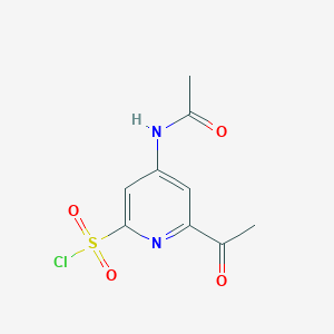 6-Acetyl-4-(acetylamino)pyridine-2-sulfonyl chloride