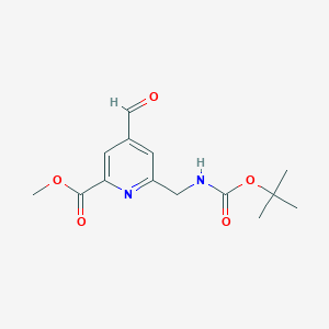 molecular formula C14H18N2O5 B15524357 Methyl 6-[[(tert-butoxycarbonyl)amino]methyl]-4-formylpyridine-2-carboxylate 