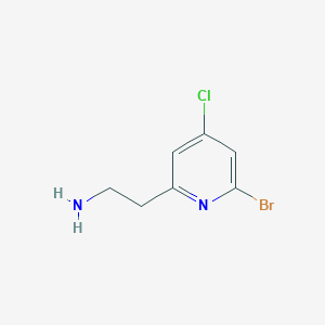 molecular formula C7H8BrClN2 B15524390 2-(6-Bromo-4-chloropyridin-2-YL)ethanamine 