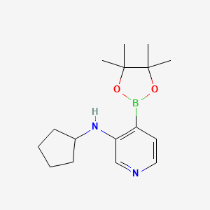 molecular formula C16H25BN2O2 B15524426 N-Cyclopentyl-4-(4,4,5,5-tetramethyl-1,3,2-dioxaborolan-2-YL)pyridin-3-amine 