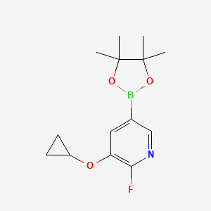 3-Cyclopropoxy-2-fluoro-5-(4,4,5,5-tetramethyl-1,3,2-dioxaborolan-2-YL)pyridine