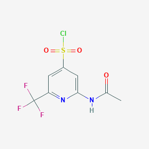 molecular formula C8H6ClF3N2O3S B15524476 2-(Acetylamino)-6-(trifluoromethyl)pyridine-4-sulfonyl chloride 