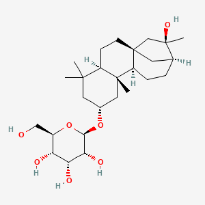 molecular formula C26H44O7 B15524568 (2R,3S,4R,5R,6R)-2-(hydroxymethyl)-6-[[(1S,4R,7R,9R,10R,13S,14R)-14-hydroxy-5,5,9,14-tetramethyl-7-tetracyclo[11.2.1.01,10.04,9]hexadecanyl]oxy]oxane-3,4,5-triol 