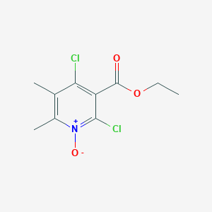 molecular formula C10H11Cl2NO3 B15524578 2,4-Dichloro-3-(ethoxycarbonyl)-5,6-dimethylpyridine 1-oxide 