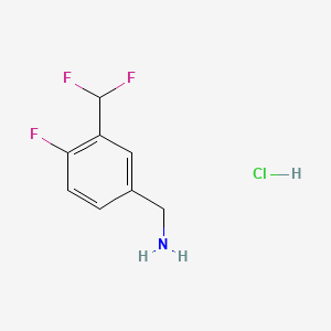 molecular formula C8H9ClF3N B15524591 (3-(Difluoromethyl)-4-fluorophenyl)methanamine hydrochloride 