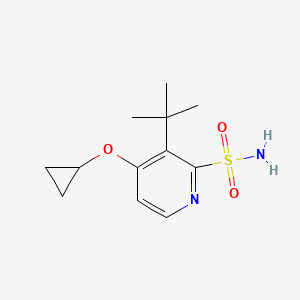 molecular formula C12H18N2O3S B15524595 3-Tert-butyl-4-cyclopropoxypyridine-2-sulfonamide 