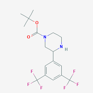 molecular formula C17H20F6N2O2 B15524645 3-(3,5-Bis-trifluoromethyl-phenyl)-piperazine-1-carboxylic acid tert-butyl ester 