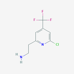 molecular formula C8H8ClF3N2 B15524651 2-(6-Chloro-4-(trifluoromethyl)pyridin-2-yl)ethan-1-amine 