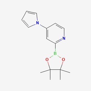 molecular formula C15H19BN2O2 B15524680 4-(1H-Pyrrol-1-YL)-2-(4,4,5,5-tetramethyl-1,3,2-dioxaborolan-2-YL)pyridine 