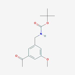 molecular formula C15H21NO4 B15524711 Tert-butyl 3-acetyl-5-methoxybenzylcarbamate 