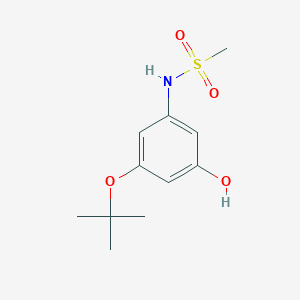 molecular formula C11H17NO4S B15524721 N-(3-Tert-butoxy-5-hydroxyphenyl)methanesulfonamide 