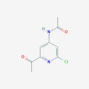 molecular formula C9H9ClN2O2 B15524728 N-(2-Acetyl-6-chloropyridin-4-YL)acetamide 