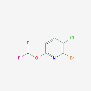 molecular formula C6H3BrClF2NO B15524758 2-Bromo-3-chloro-6-(difluoromethoxy)pyridine 